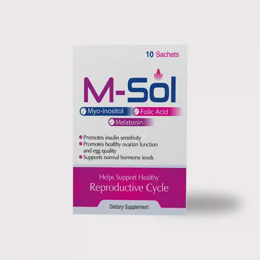 NB Sons M-Sol: Supports ovarian function, egg quality, Myo-inositol, Folic Acid, Melatonin, Pakistan